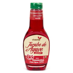 Organic agave syrup Vivente raspberry flavor 345g