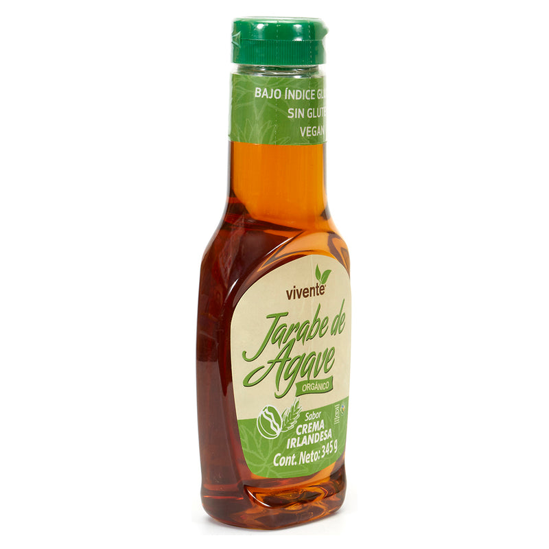 Jarabe de agave orgánico Vivente sabor crema irlandesa 345 g