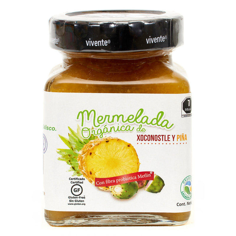 Organic jam Vivente flavor xoconostle-pineapple 225g