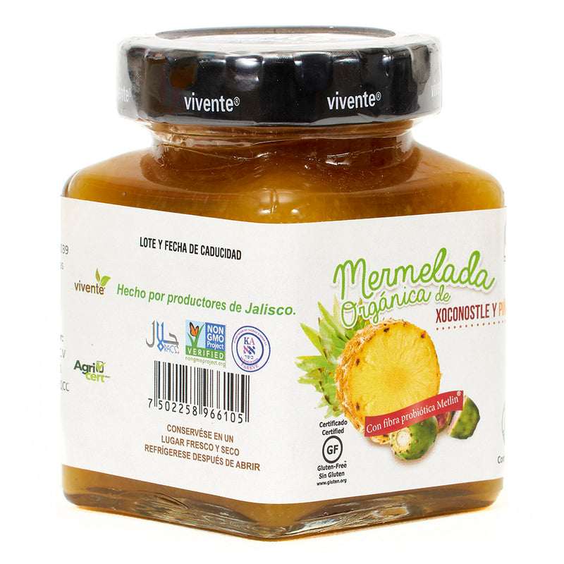 Organic jam Vivente flavor xoconostle-pineapple 225g