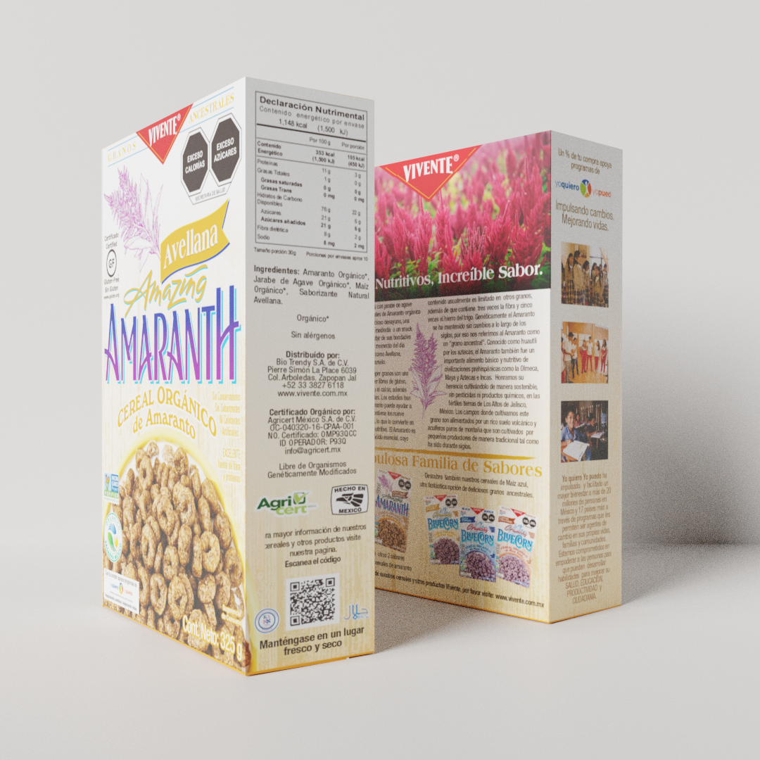 Cereal Amaranth de amaranto avellana