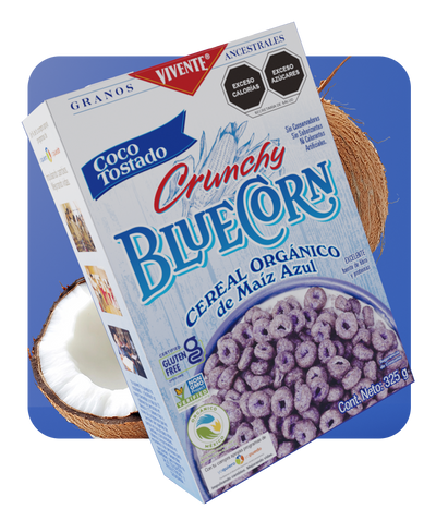 Cereal de Maíz Azul sabor coco tostado