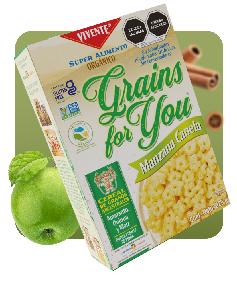 Cereal Grains for You sabor manzana canela