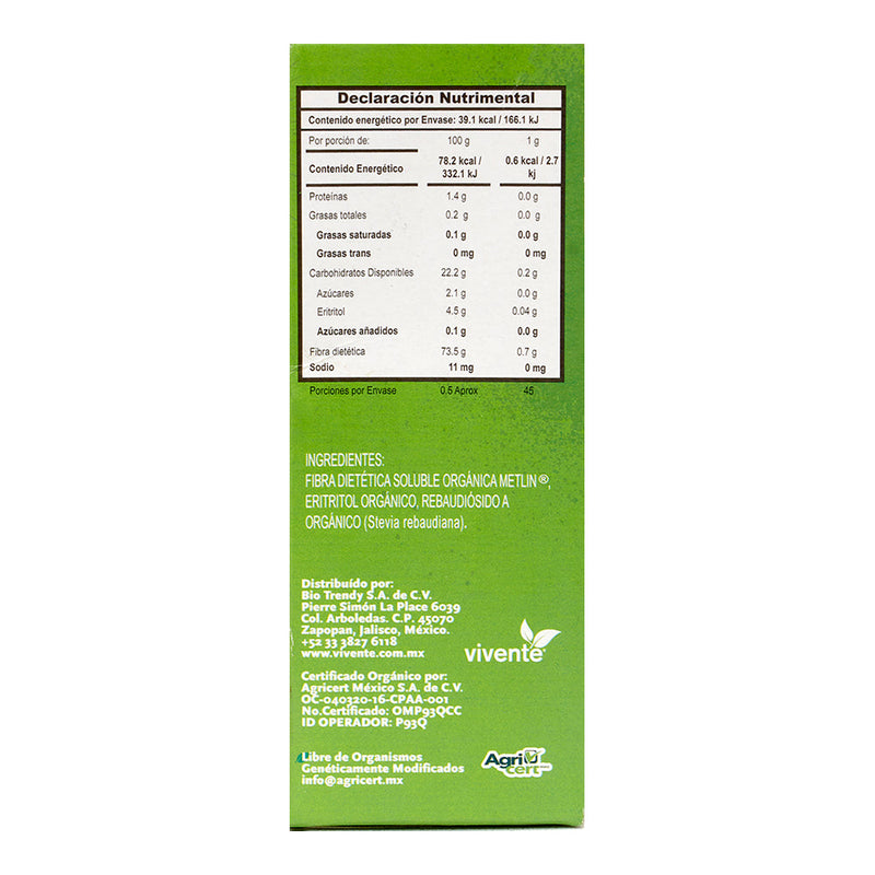 Vivente organic sweetener 45 g