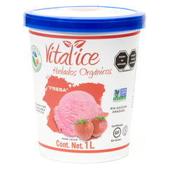 Vivente organic strawberry ice cream 1 liter