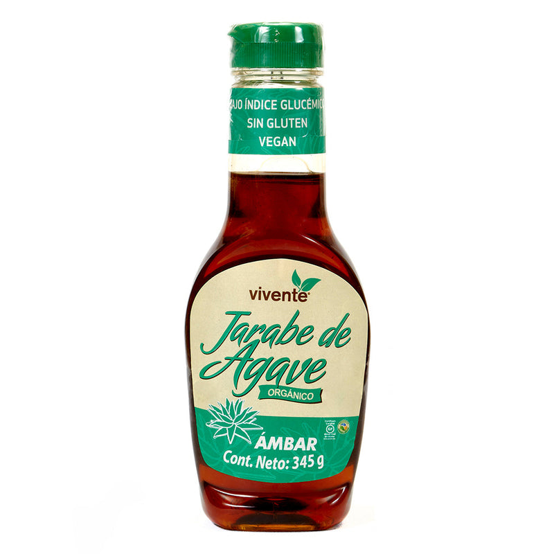 Jarabe de agave orgánico Vivente sabor ambar 345 g