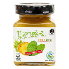 Organic jam Vivente pineapple flavor-nopal 225g