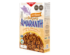 Cereal Vivente Amaranth con Avellana 325 g - Empaque Costado