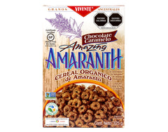 Cereal Vivente Amaranth con chocolate - caramelo 325 g - Empaque Frontal