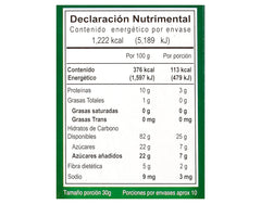 Cereal Vivente Grain For You sabor Manzana Canela 325 g - Tabla nutrimental