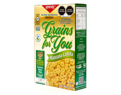 Cereal Vivente Grain For You sabor Manzana Canela 325 g - Empaque Costado