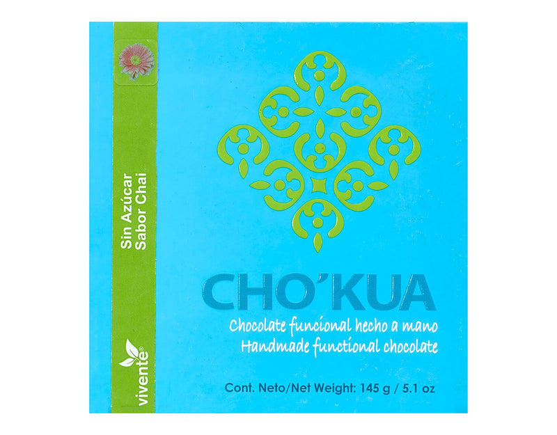 Chocolate orgánico Vivente Cho'kua sabor chai 145 g - Empaque