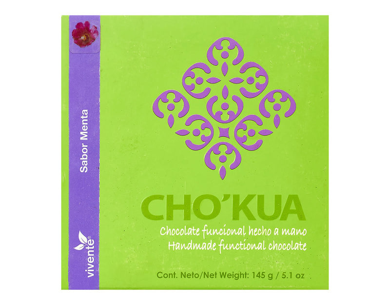 Chocolate orgánico Vivente Cho'kua sabor menta 145 g - Empaque