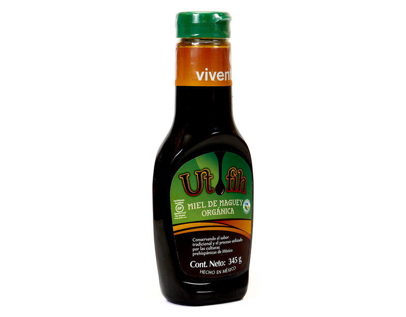 Miel de maguey orgánica Vivente Utfih 345 g - Empaque Costado